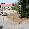 Hangvilla előtti park